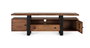 GINER Y COLOMER Meuble TV en palissandre avec pieds en métal - Buffet télévision design 170x45x55 cm en bois de palissandre couleur noyer